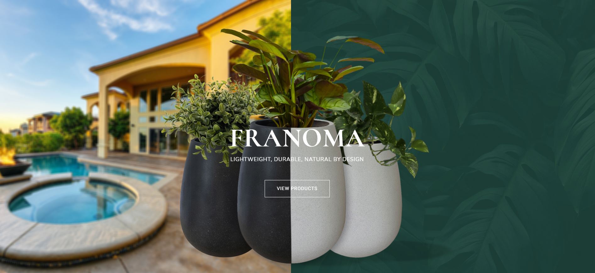 Franoma outdoor water feature fountain and planters sg