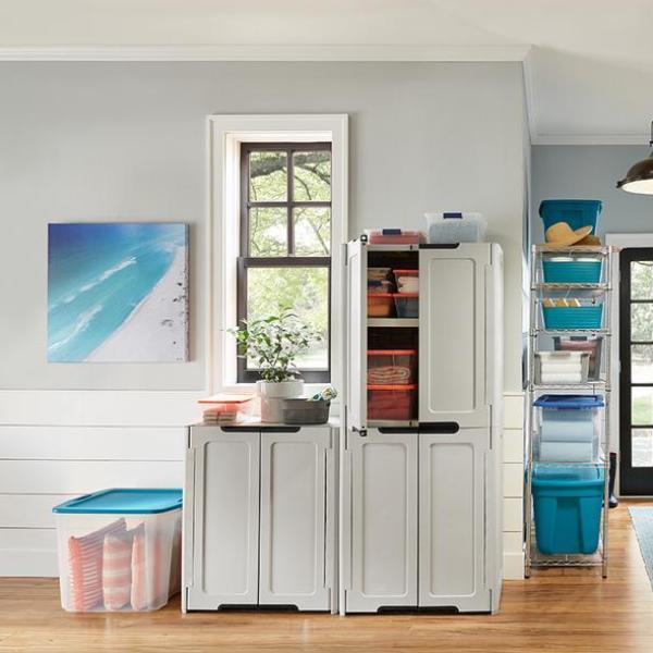 Keter Indoor Magix Foldable Storage Cabinet Grey Singapore The