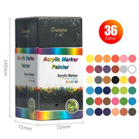 12/18/24/36 Colors 0.7mm Acrylic Paint Marker Pen