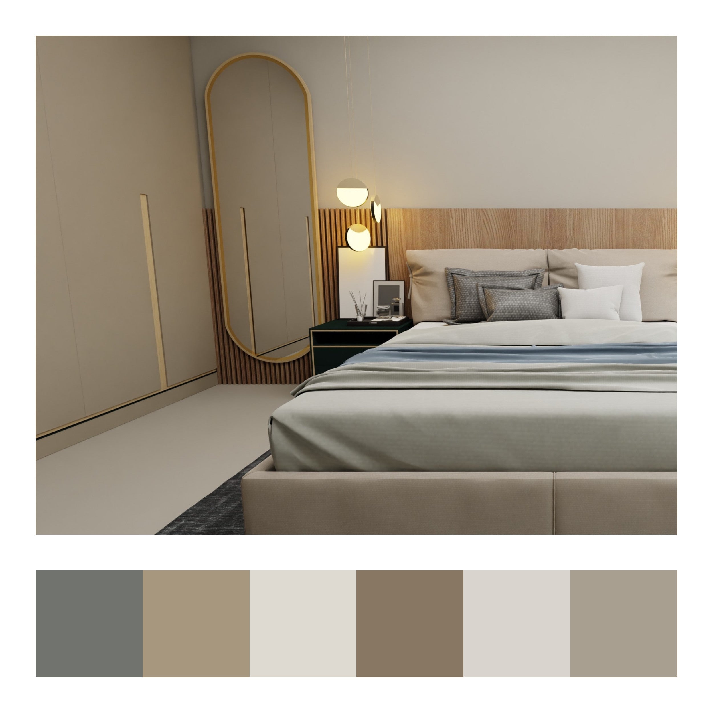 Japandi Bedroom Color Palette