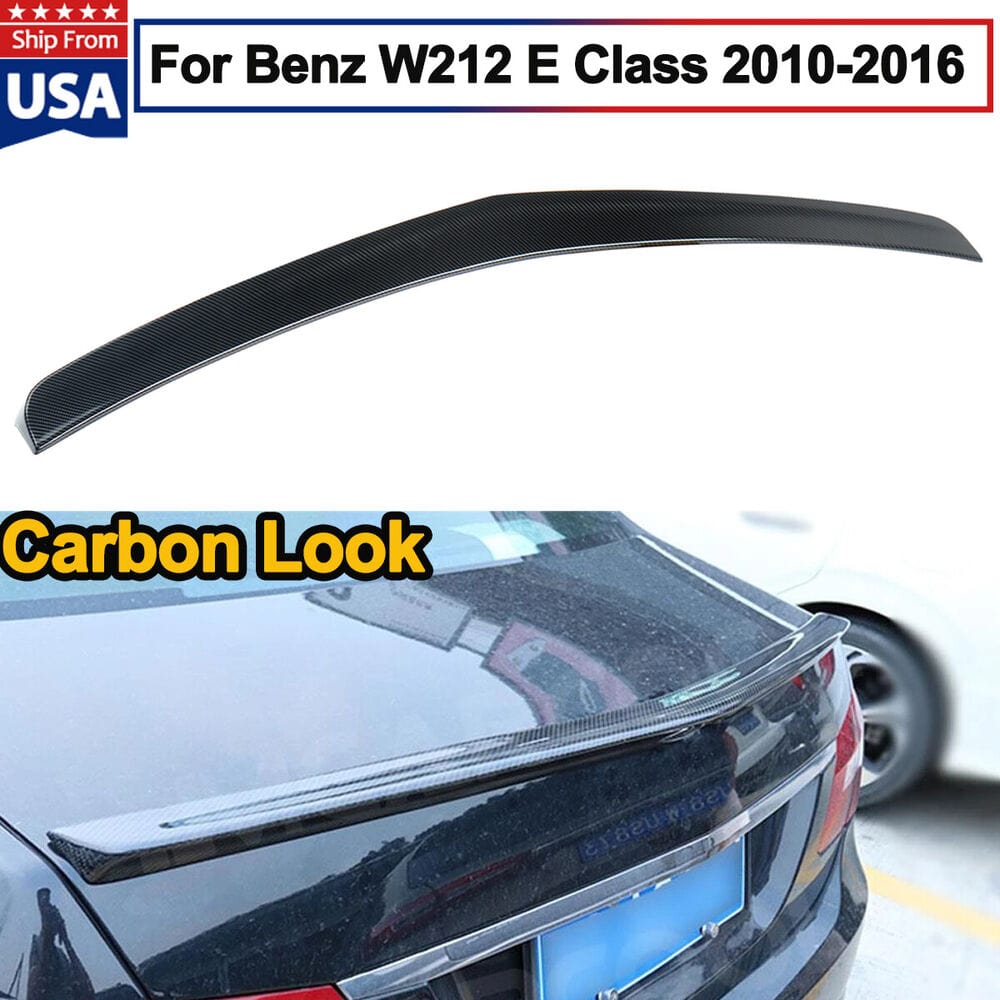  Carbon Fiber Spoiler for 2010-2016 Mercedes Benz W212 E-Class &  E63 AMG Sedan Custom Parts Trunk Lip Spoiler High Kick Rear Wing Spoiler  Body Kits Factory Outlet : Automotive