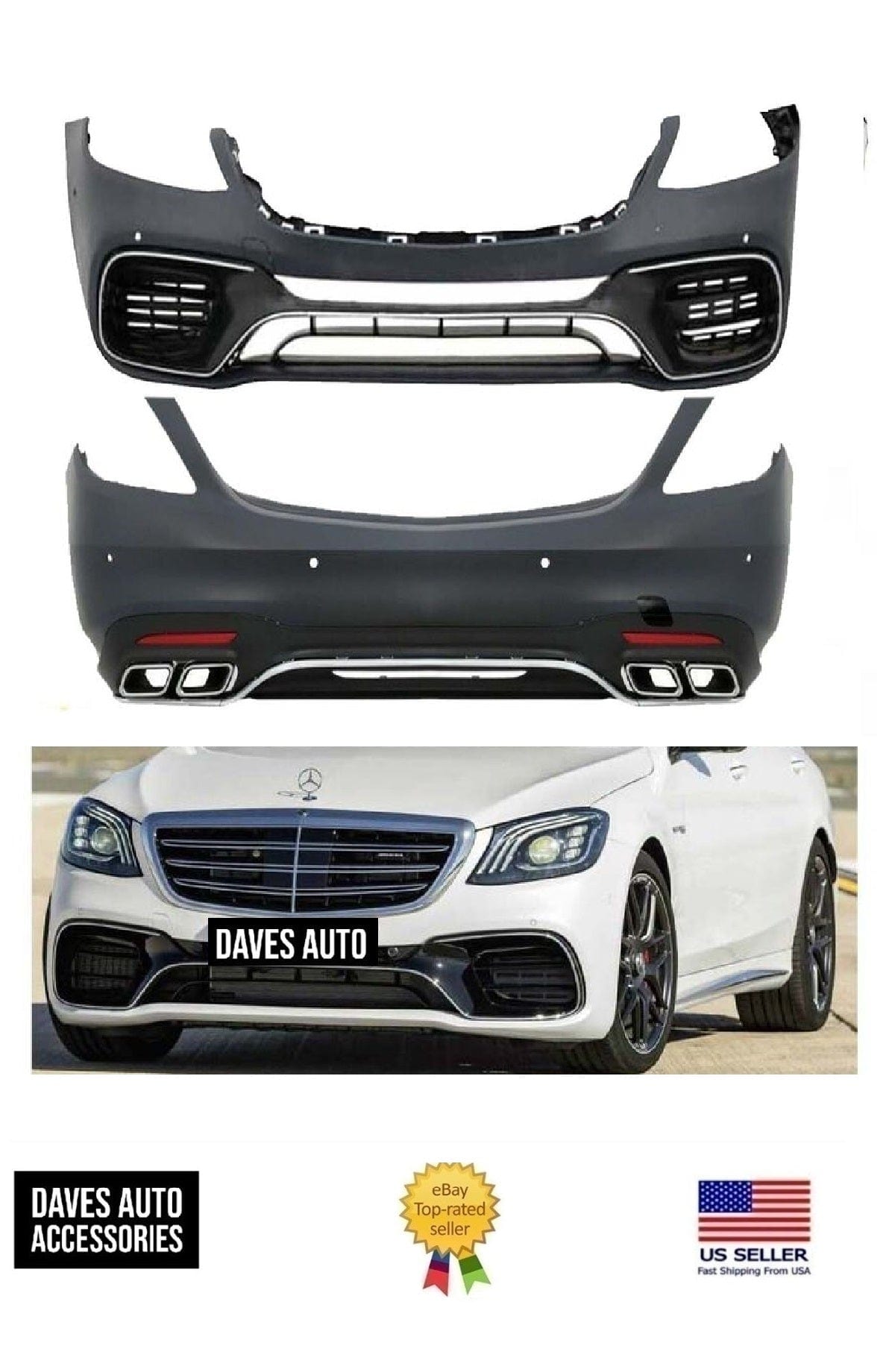 S-Class Maybach 680 full Conversion body kit bumper grille 2021 2022 2023