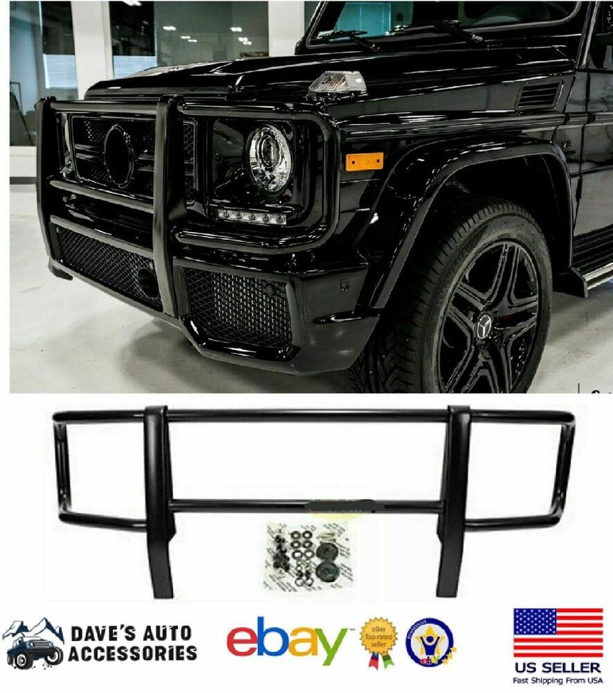 Aftermarket Black AMG Style Front Bumper Grille Brush Guard For G63 G5 –  Daves Auto Accessories