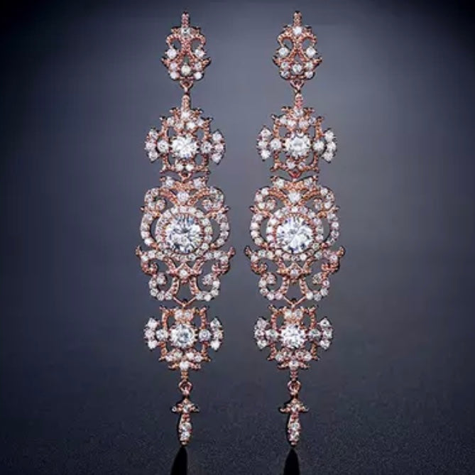 Cubic Zirconia Pearl Drop Earrings – White House Historical