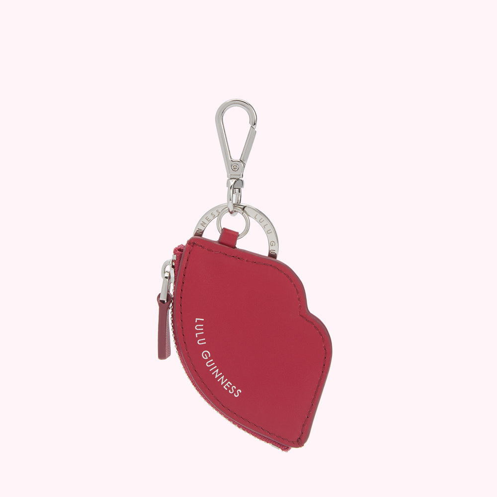 Lulu Guinness | Raspberry Lip Ripple Beau Keyring
