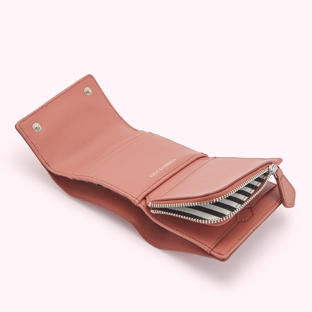 Lulu Guinness | Agate Leather Jodie Wallet - Pink