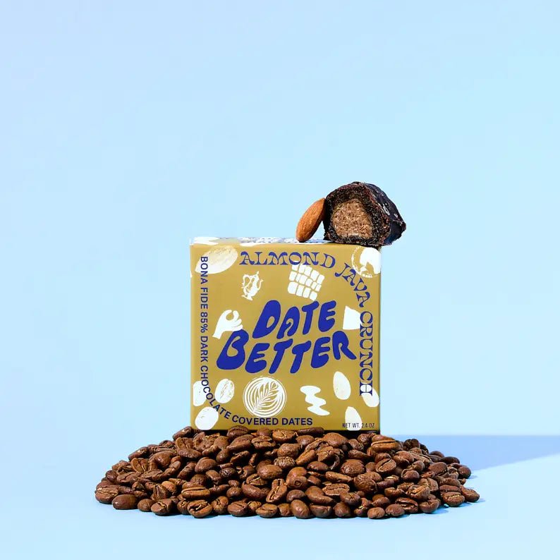 Almond Java Crunch, Chocolate Covered Dates