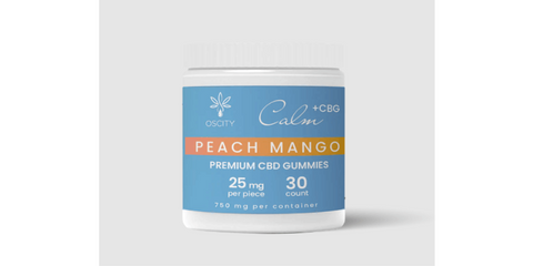 The CBD+CBG Calm Gummies - Peach Mango comes in a delightful peach mango flavour with added botanical for maximum calmness-inducing effects.