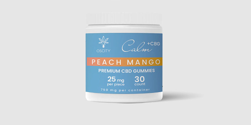 CBD+CBG Calm Gummies Peach Mango