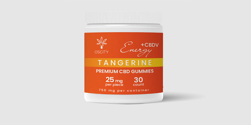 CBD + CBDV Energy Gummies Tangerine flavour