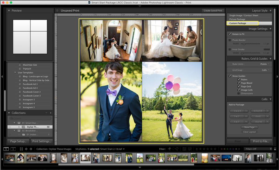 custom package lightroom collage