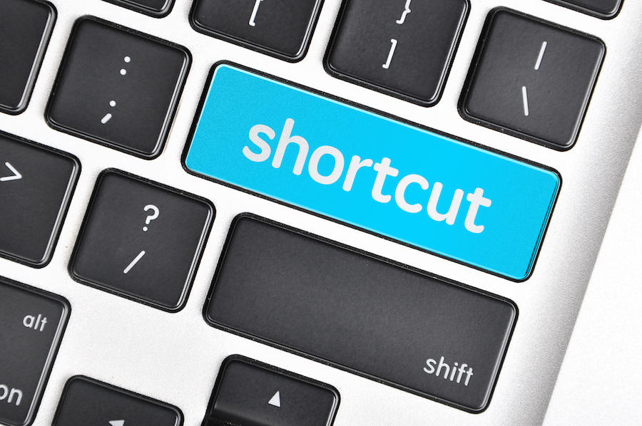 the computer keyboard button written word shortcut