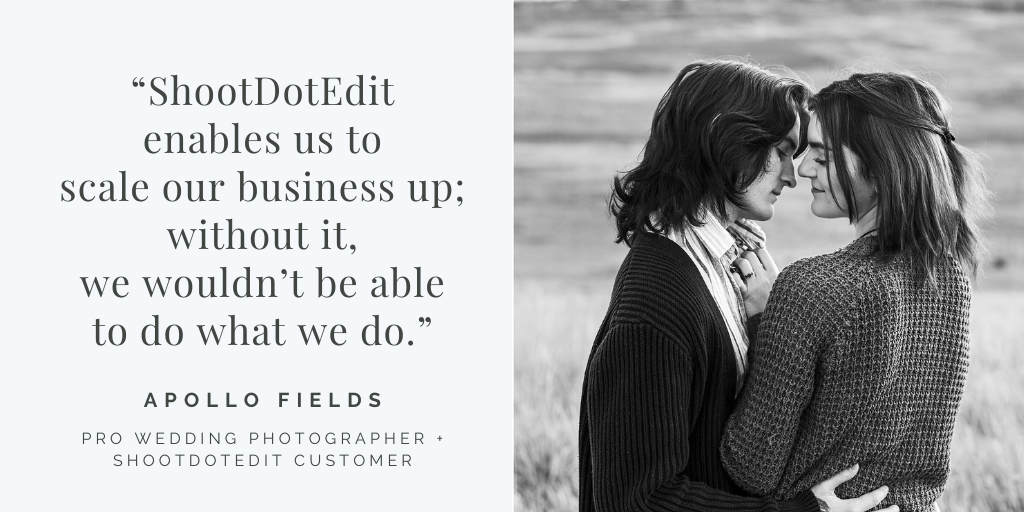 infographic quote by ShootDotEdit customer Apollo Fields