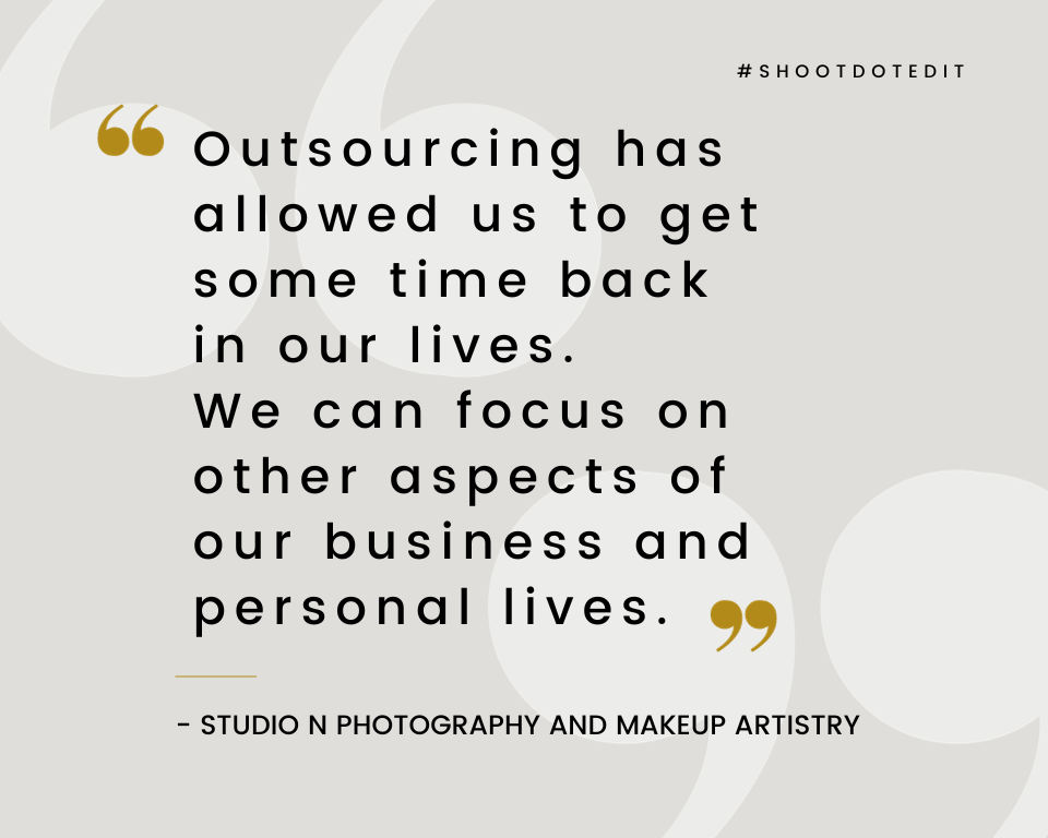 infographic testimonial quote from Studio N Photography