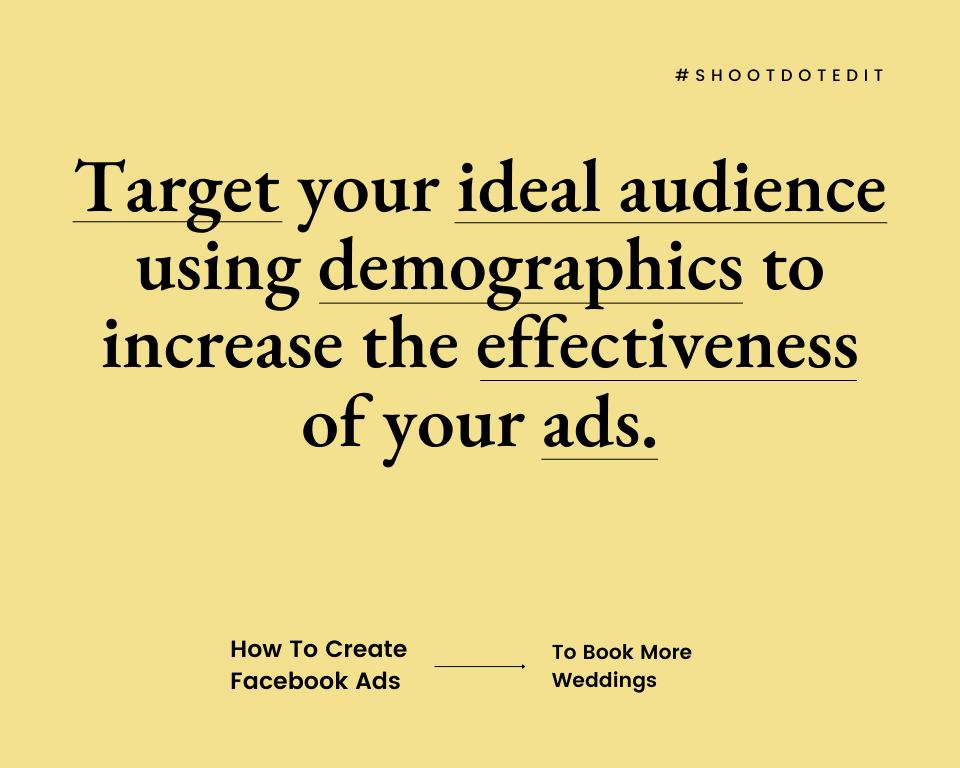 How to Create Facebook Ads to Book More Weddings – ShootDotEdit