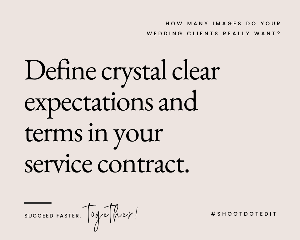 infographic stating define crystal clear expectations and terms in your service contract