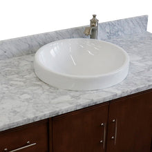 Load image into Gallery viewer, Bellaterra 49&quot; Single Sink Vanity in Walnut Finish with Counter Top and Sink 400901-49S-WA, White Carrara Marble / Round, Basin
