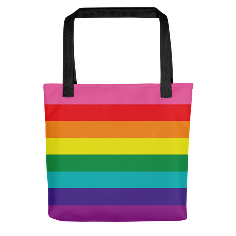 Printed Full Rainbow Pride Flag Tote Bag