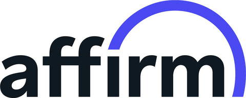 affirm logo black letters with a purple half circle starting on the top of the letter I and ending after the m
