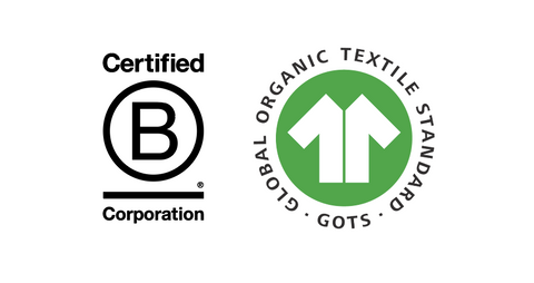 B Corp and GOTS logo