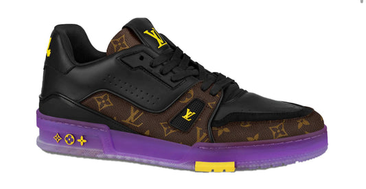 Louis Vuitton Louis Vuitton Purple Teal Metallic Trainer Sneaker