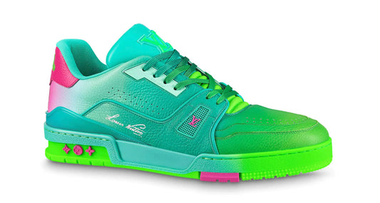 Louis Vuitton Trainer Purple Teal Metallic