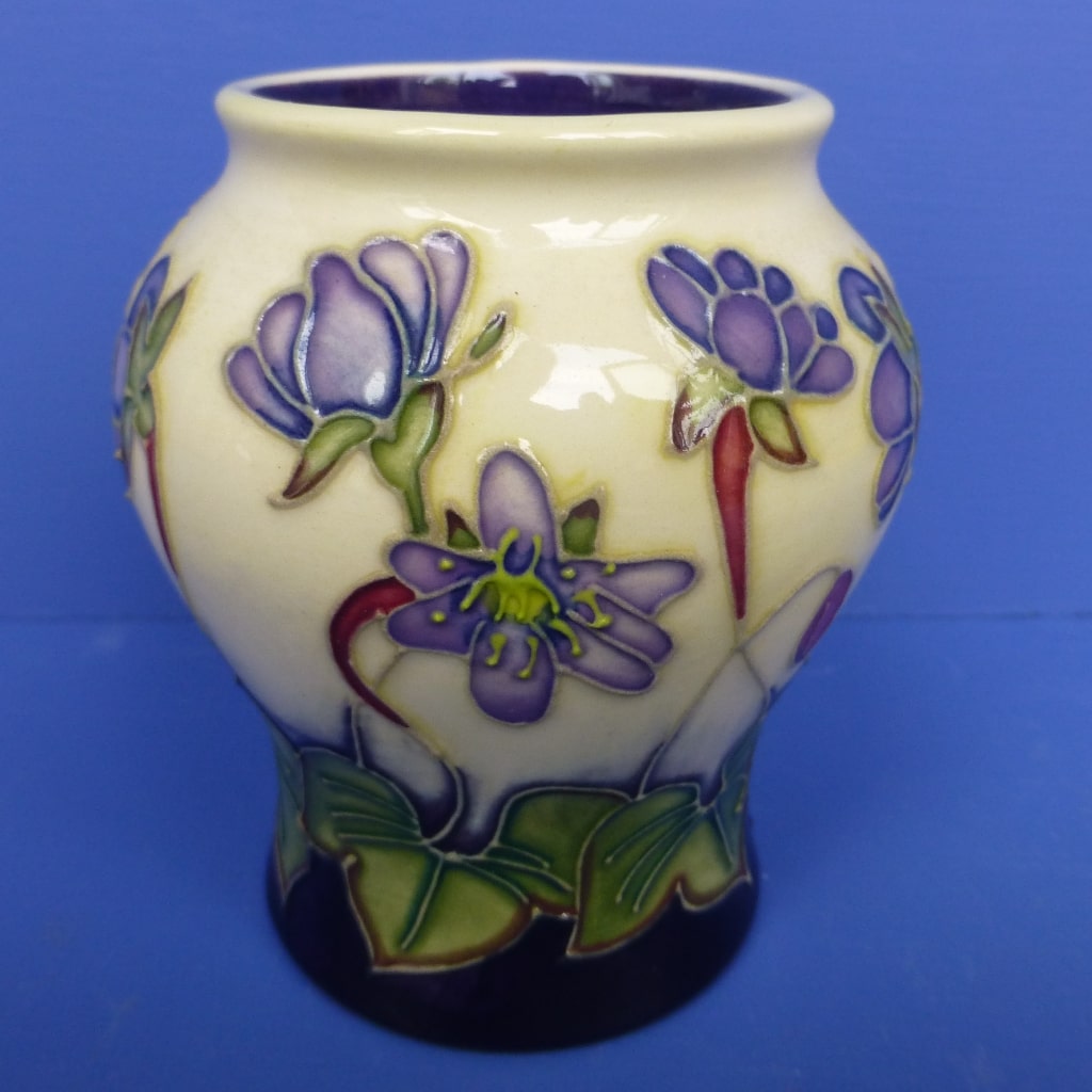 Moorcroft Vase - Hepatica By Emma Bossons – Peak Antiques and Collectables