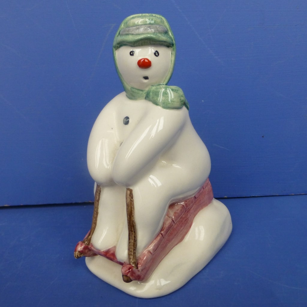 Royal Doulton The Snowman Figurine - Tobogganning Snowman DS20 (Boxed ...