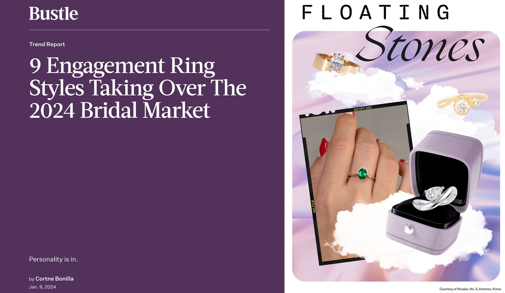 Bustle | 9 Engagement Ring Styles Taking Over The 2024 Bridal Market | Cortne Bonilla