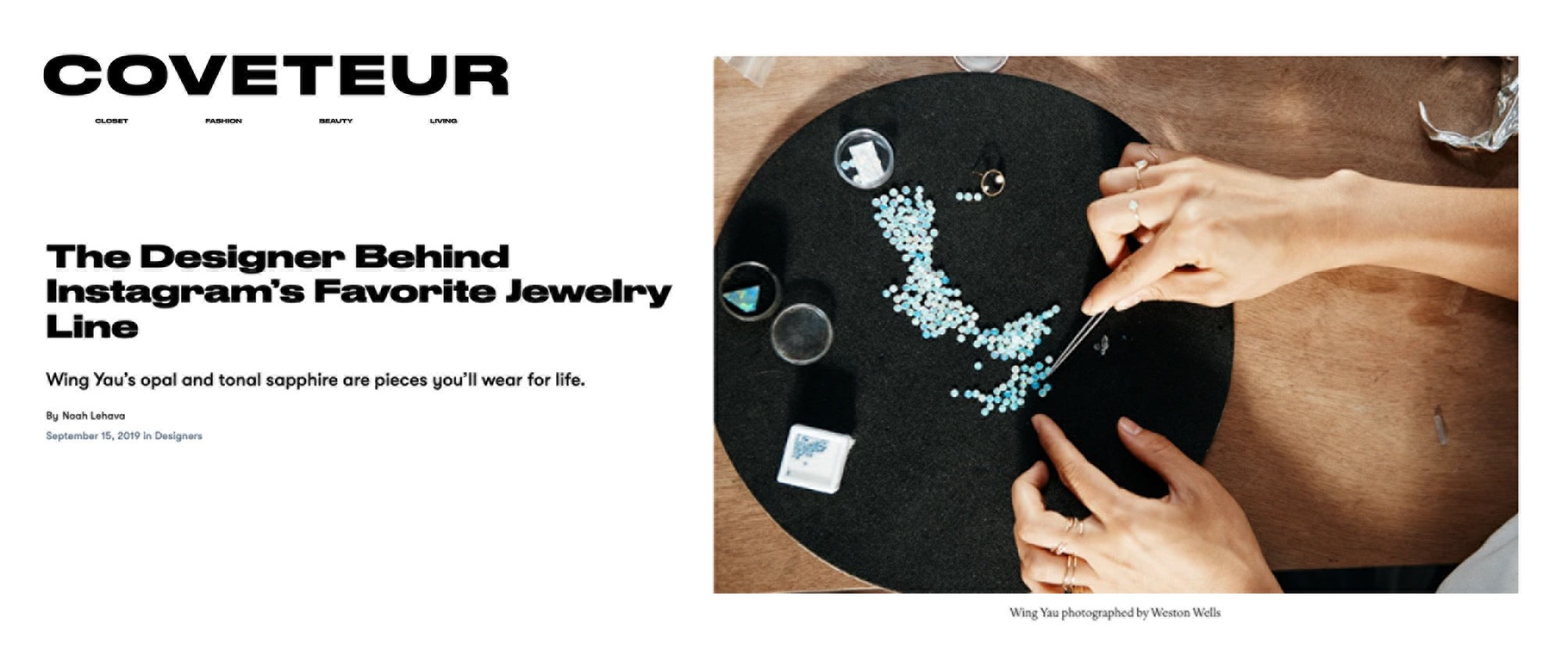 Coveteur | The Designer Behind Instagram’s Favorite Jewelry Line | Noah Lehava