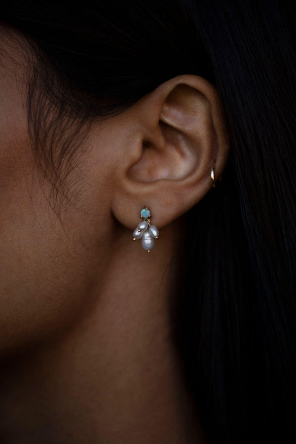 Opal and Pearl Cloudburst Earring
