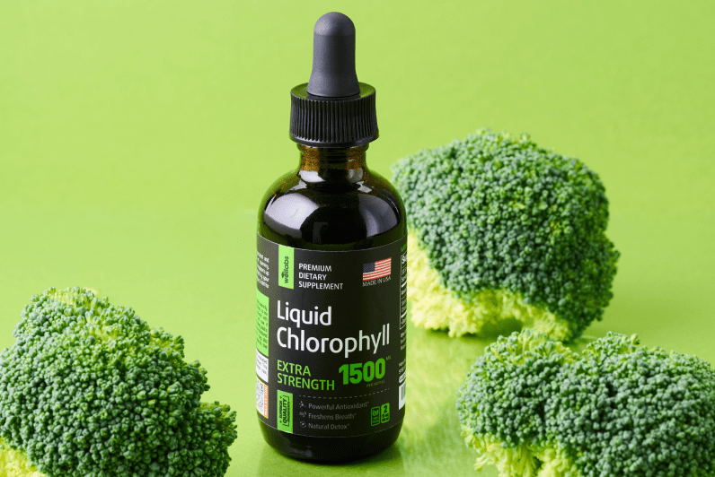 chlorophyll liquid drops