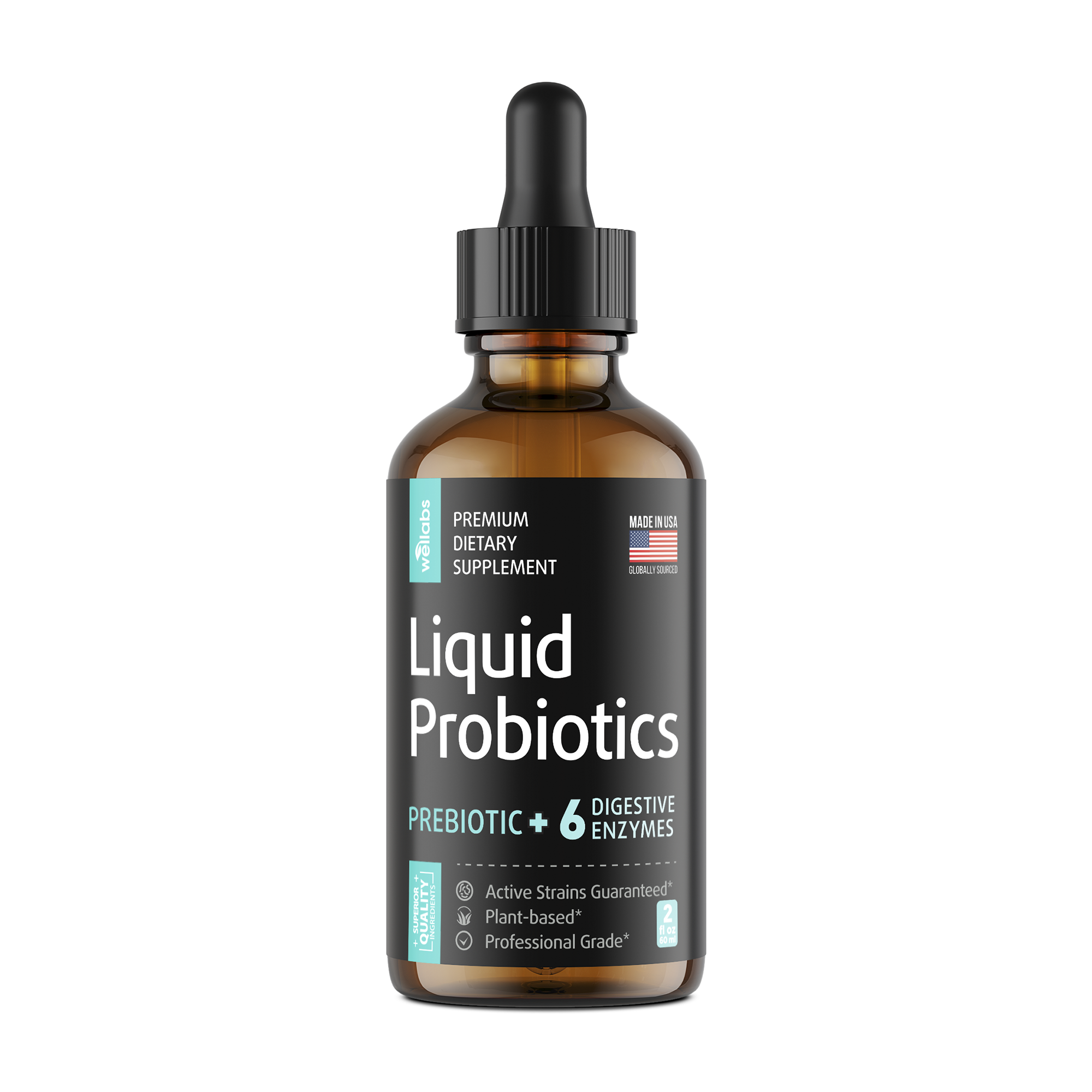 Botella de probióticos
