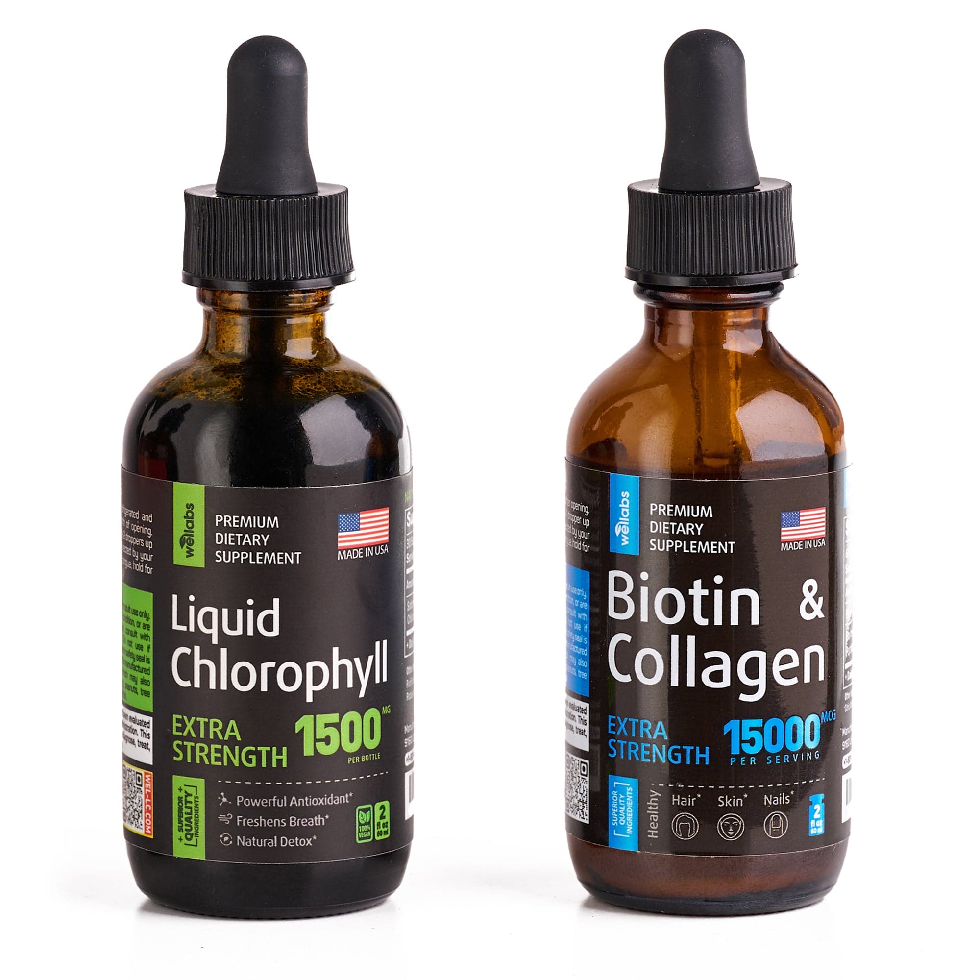 Biotin Drops + Chlorophyll Drops