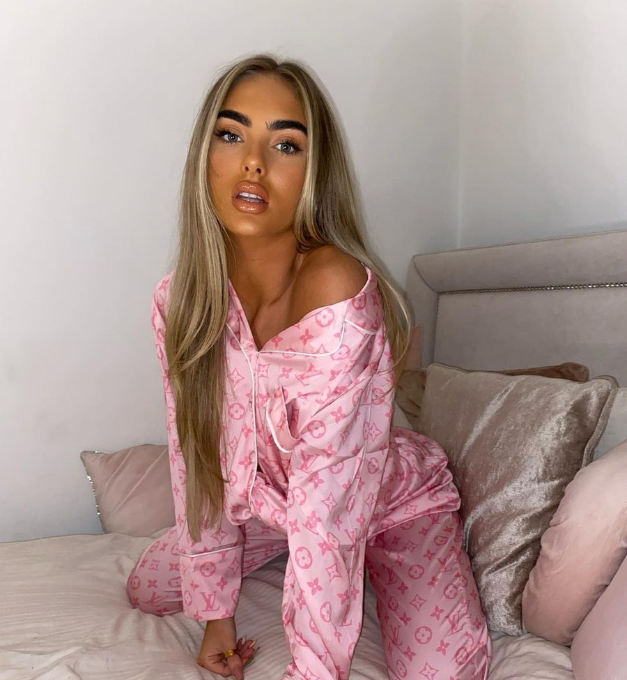 pink louis vuitton pajamas