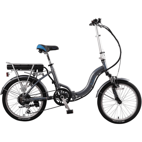 Basis Osprey Low Step Electric Folding Bike 250W 20" | Pedal and Chain