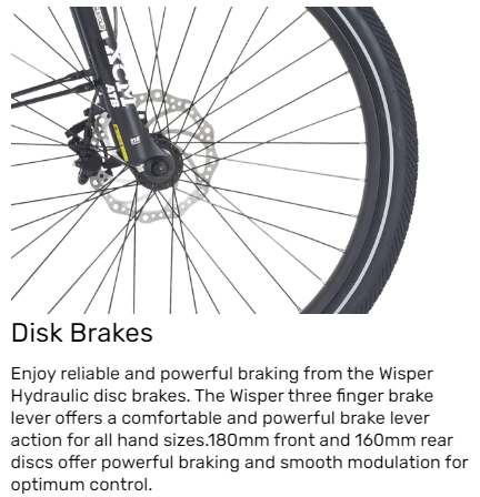 Wisper Wayfarer H7 Electric Bike Step-Through Hub-Drive 450Wh Red | Pedal and Chain
