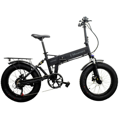 E Movement Panther V4 Electric Bike Folding Fat Tyre | Pedal and Chain