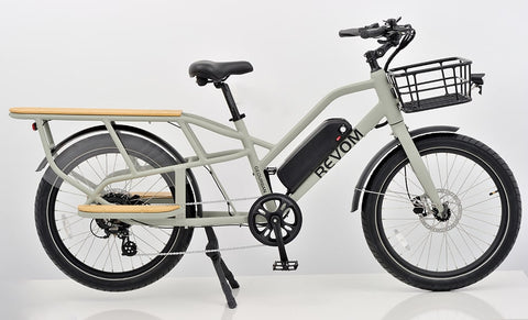 Revom Electric Cargo Bike Fat Tyre 250W | Pedal and Chain