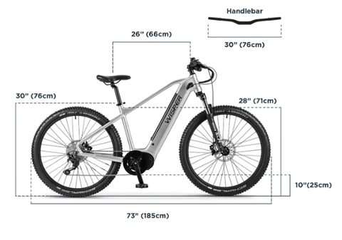 Wisper Wayfarer M9 Mid-Drive Electric Bike Crossbar Iridium Silver | Pedal and Chain