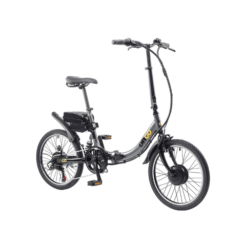 EZEGO Ongo Electric Folding Grey Bike | Pedal and Chain