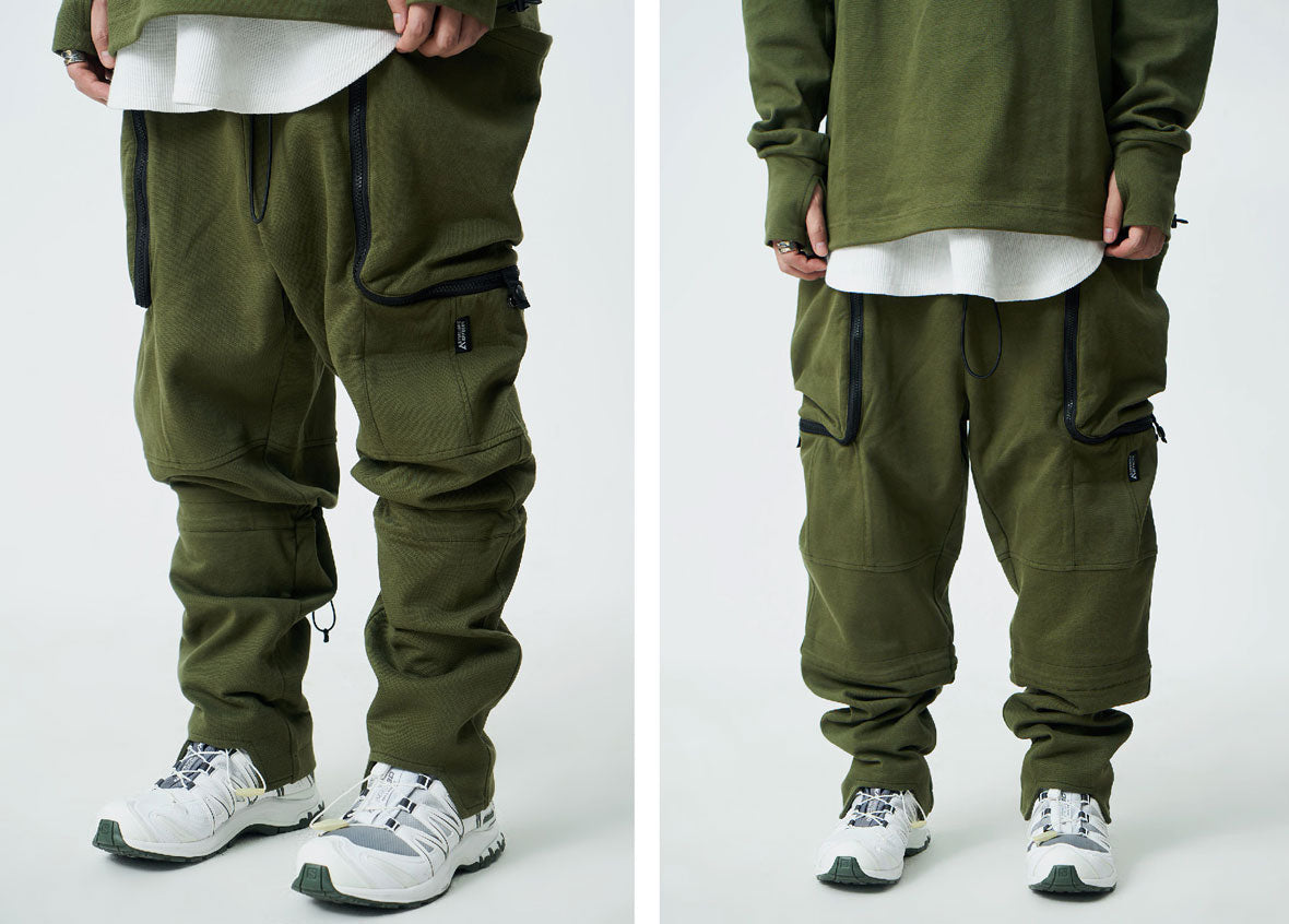 two tenshi techwear cargo pants