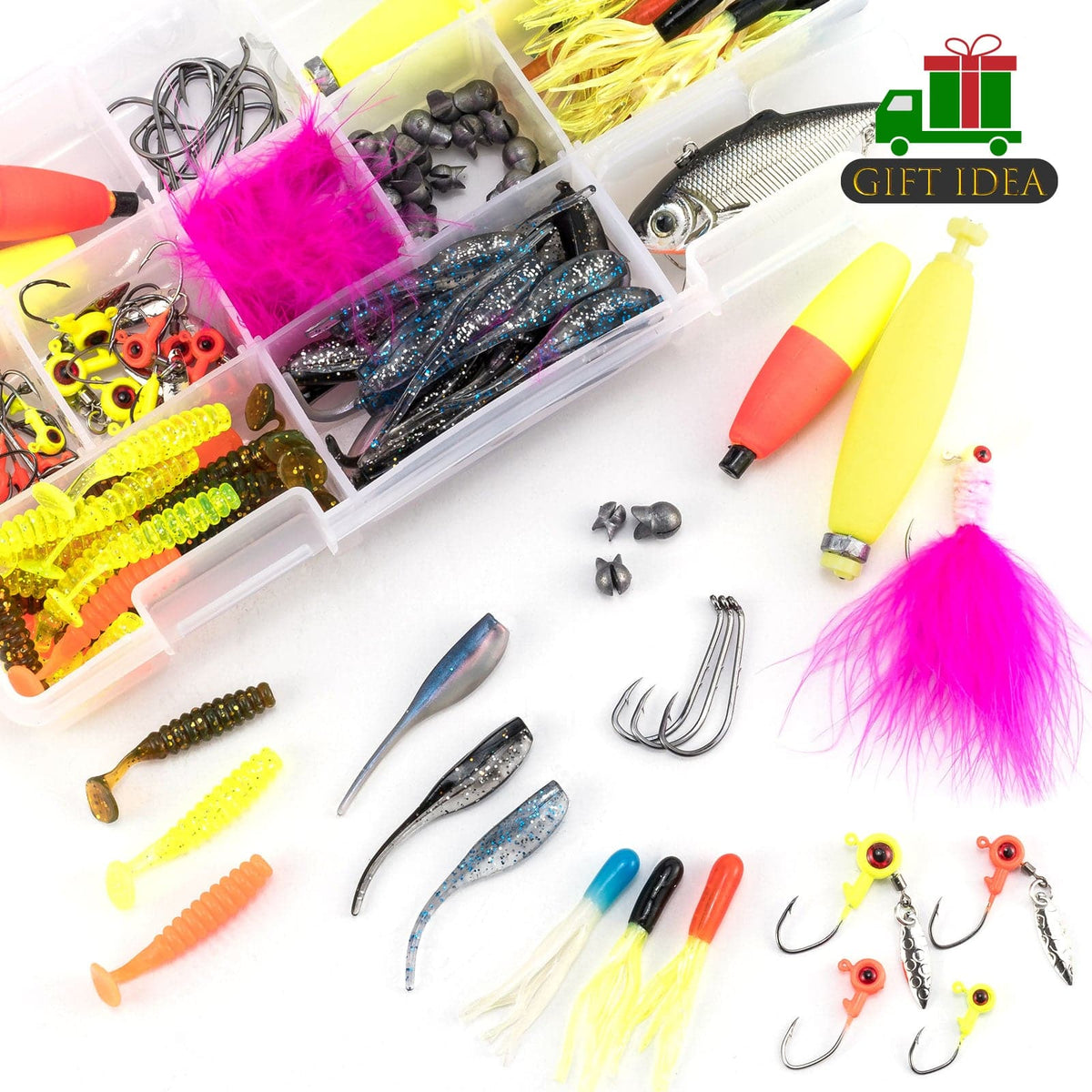 Dr.Fish 60-Piece Fishing Lures Kit with Tackle Box, Spinner Baits, Soft  Swimbaits, Crankbaits, Popper - for Trout, Bass, Walleye, Saltwater