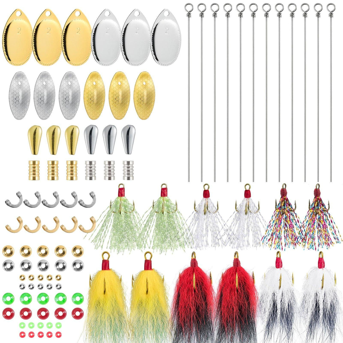  Dr.Fish 1410 Pieces Spinner Making Kit with Tackle Box Walleye  Rig with 30 Pack Fishing Indiana Spinner Blades Kit Lure Making Supplies  for Spinner Spinnerbaits Walleye Rig : Sports & Outdoors