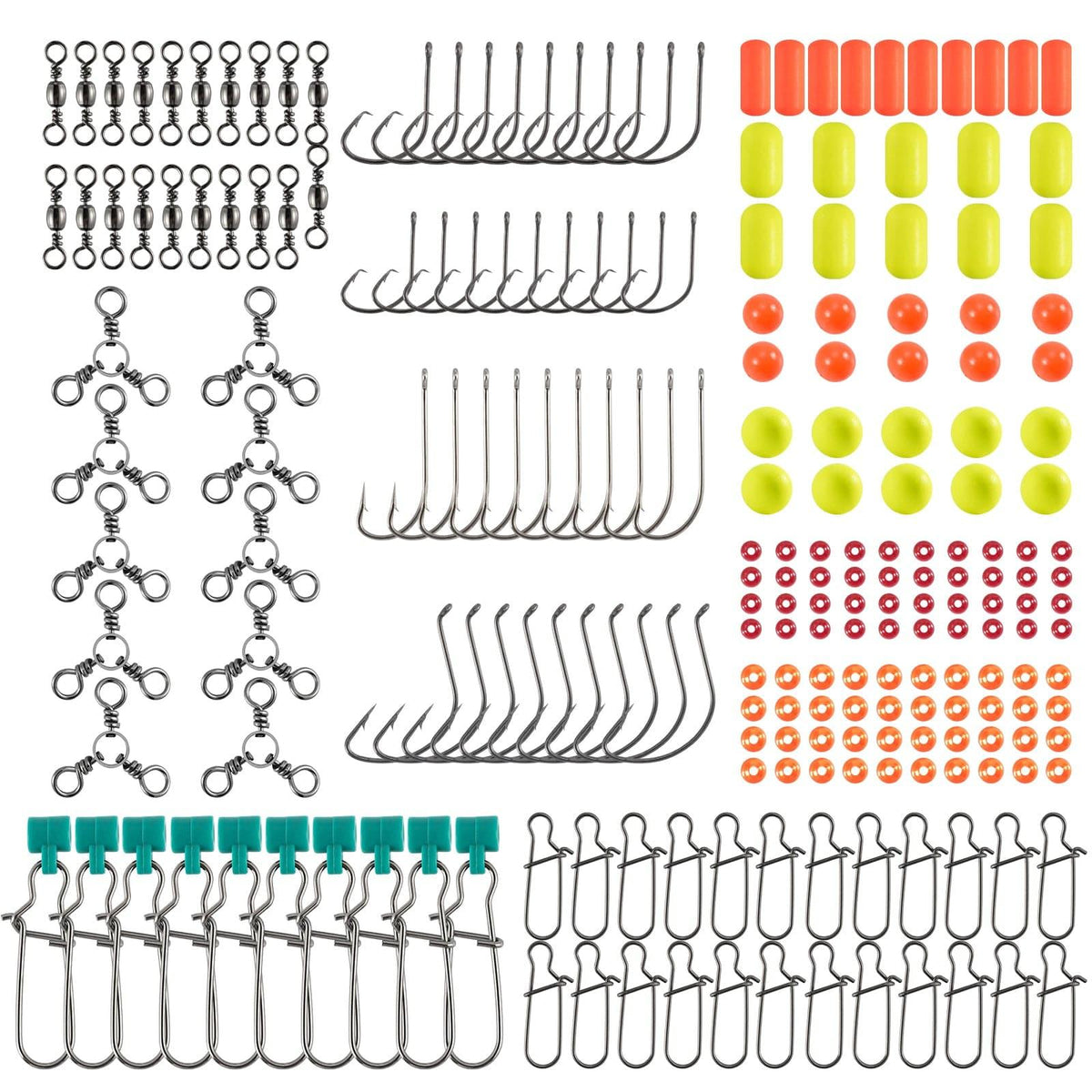 Pompano Rig Making Kit: Hooks Weights Terminal Tackles 204pcs -Dr