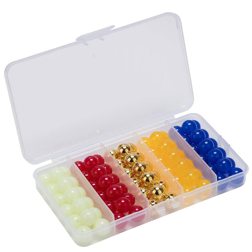 1000 Pieces Fishing Beads Assorted Beads Plastic Beads and 250 Pieces  Rolling Barrel Fishing Swivels Rolling Bearing Connector with Plastic Box  Tackle