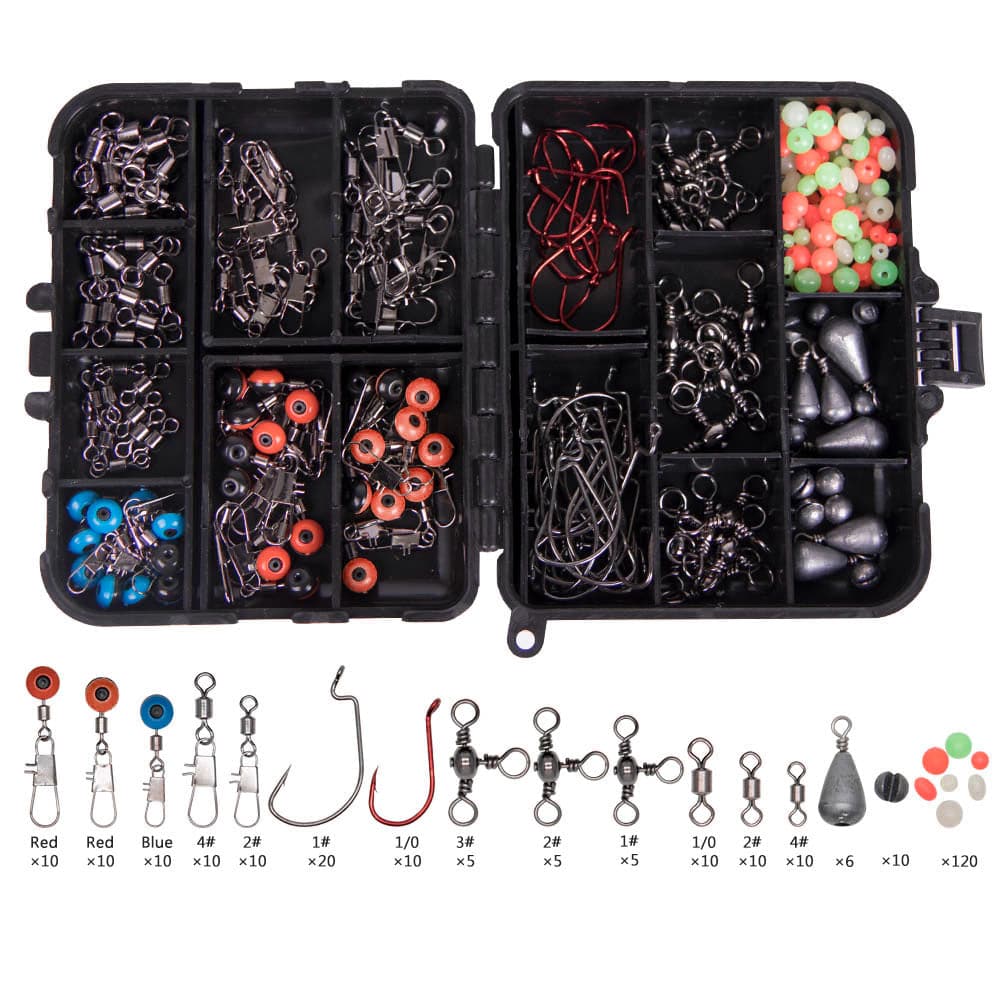 Crappie Fishing Tackles Lures Kit 179pcs Huge for Anglers - Dr