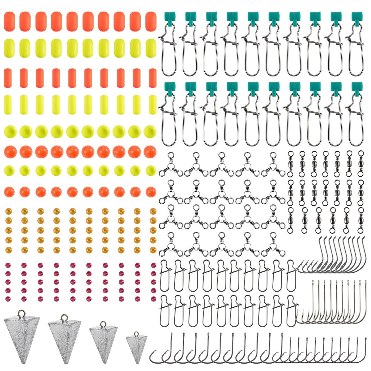 Surf Fishing Tackles Kit: Hooks Floats Terminal Tackles 220pcs