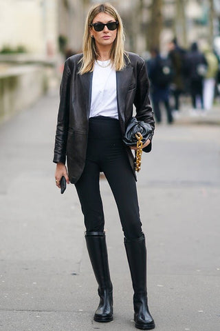 Long Black Leather Jacket