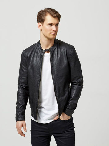 Leather Bomber Jacket